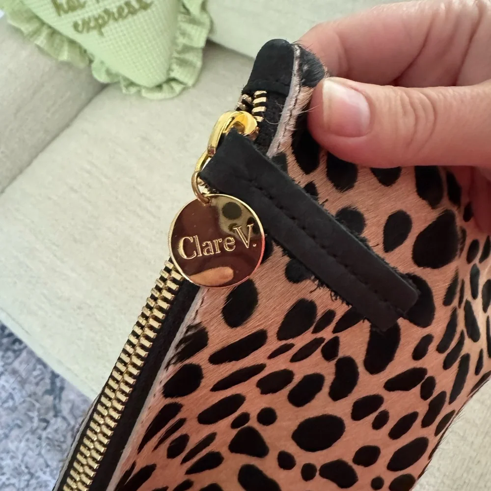 Clare V. Calf hair pouch, not fold over. Like new.
